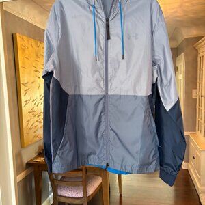 NWOT Women's Under Armour Blue Windbreaker. Size M